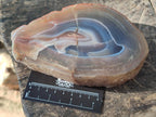 Polished Red Shashe River Agate Slices with Natural Edgings x 4 From Shashe River, Zimbabwe