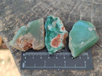 Polished One Side Mtorolite Chrysoprase Slices x 35 From Mutorashanga, Zimbabwe