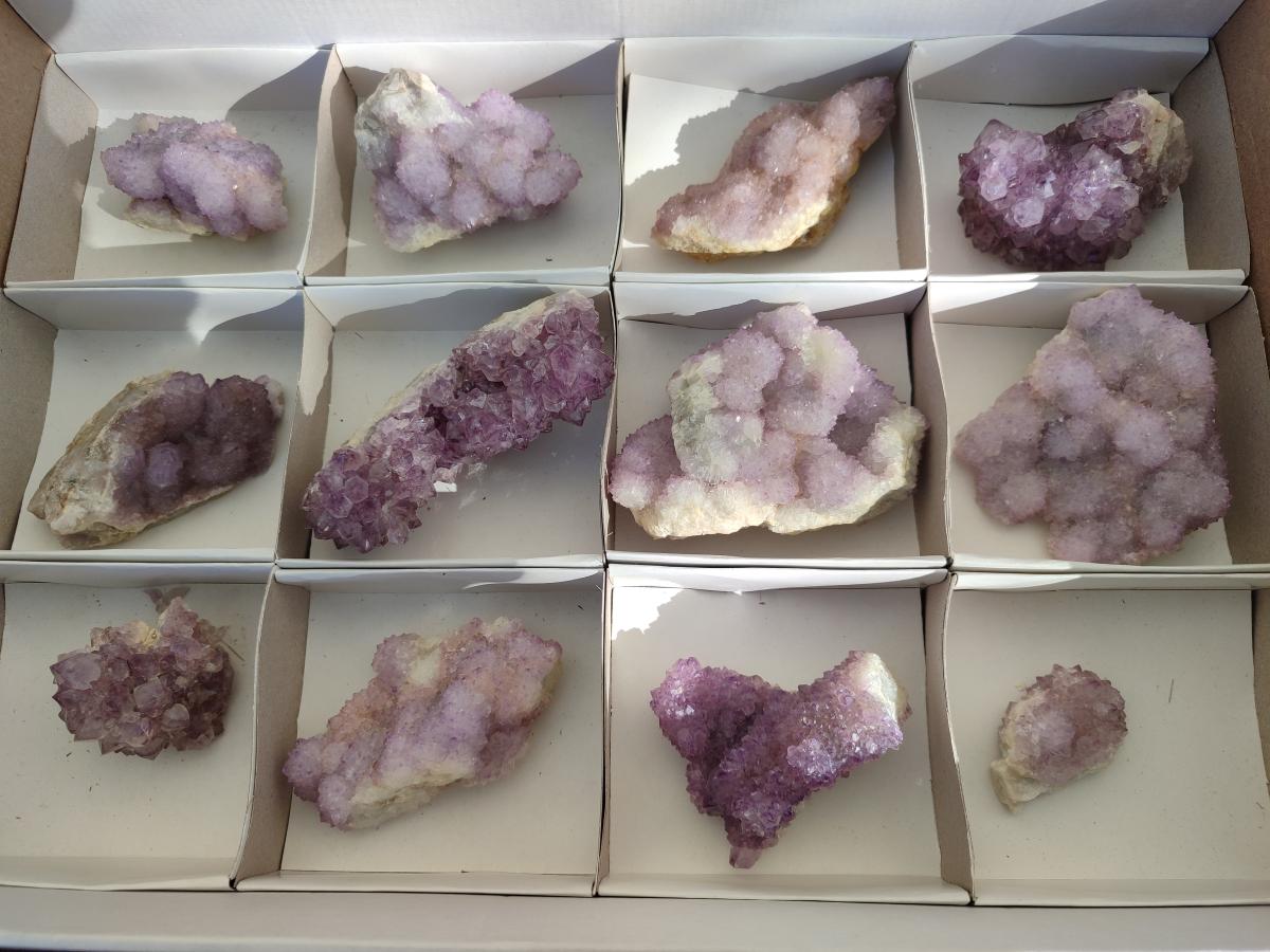 Natural Spirit Amethyst Clusters x 12 From Boekenhouthoek, South Africa