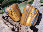 Polished Golden Tigers Eye Free Forms x 12 From Prieska, South Africa