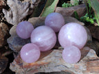 Polished Gemmy Star Rose Quartz Spheres x 6 From Madagascar - Toprock Gemstones and Minerals 