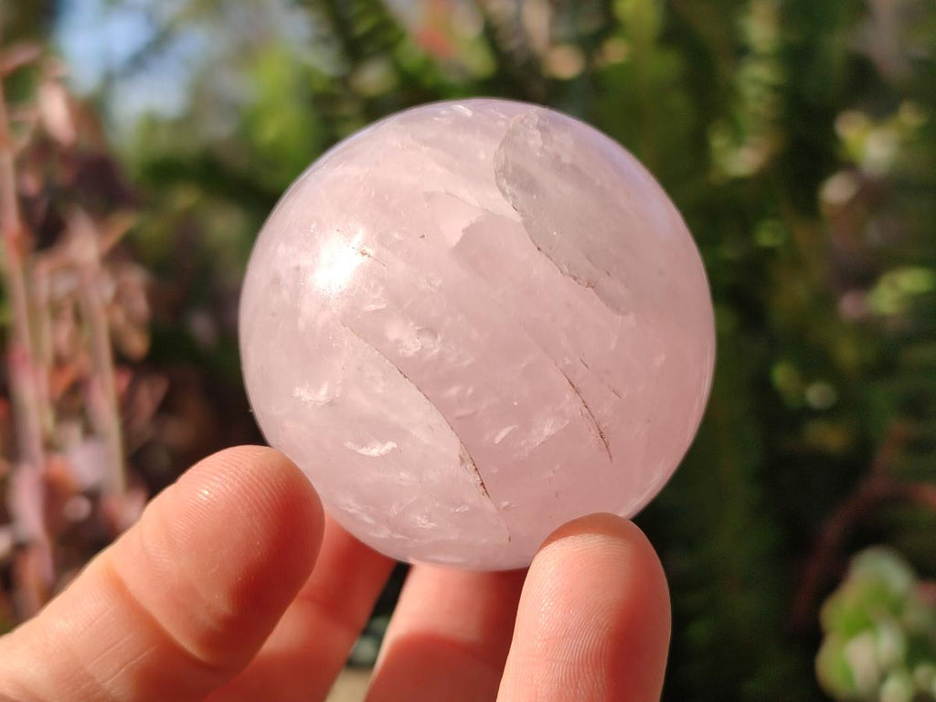Polished Gemmy Star Rose Quartz Spheres x 6 From Madagascar - Toprock Gemstones and Minerals 
