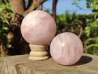 Polished Gemmy Star Rose Quartz Spheres x 6 From Madagascar - Toprock Gemstones and Minerals 