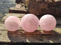 Polished Gemmy Star Rose Quartz Spheres x 6 From Madagascar - Toprock Gemstones and Minerals 