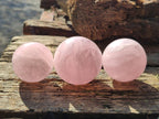 Polished Gemmy Star Rose Quartz Spheres x 6 From Madagascar - Toprock Gemstones and Minerals 