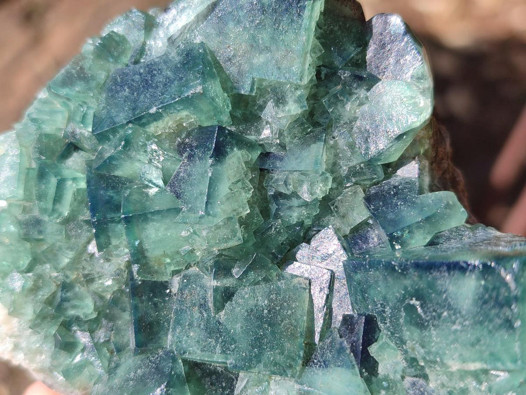 Natural Green Cubic Fluorite Specimens x 6 From Mandrosonoro, Madagascar - Toprock Gemstones and Minerals 