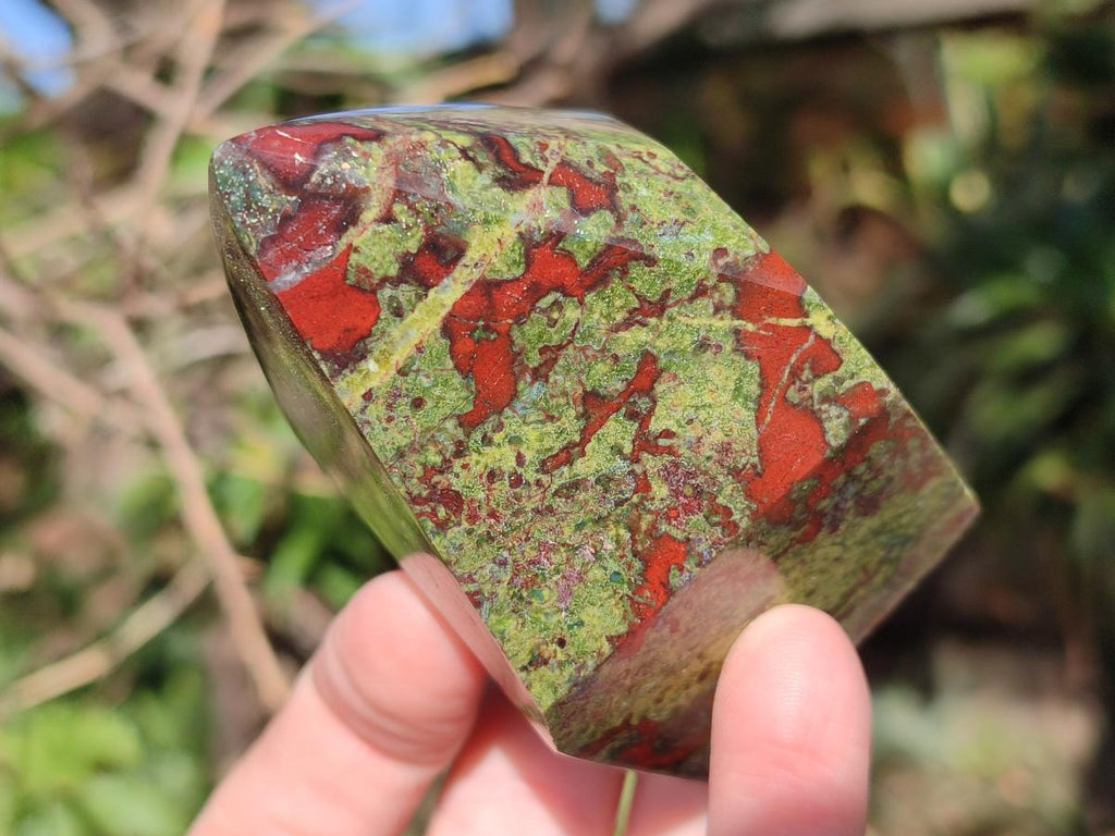 Polished Bastite Dragonsblood Stone Display Crystals x 4 From Tshipise, South Africa - Toprock Gemstones and Minerals 