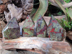 Polished Bastite Dragonsblood Stone Display Crystals x 4 From Tshipise, South Africa - Toprock Gemstones and Minerals 