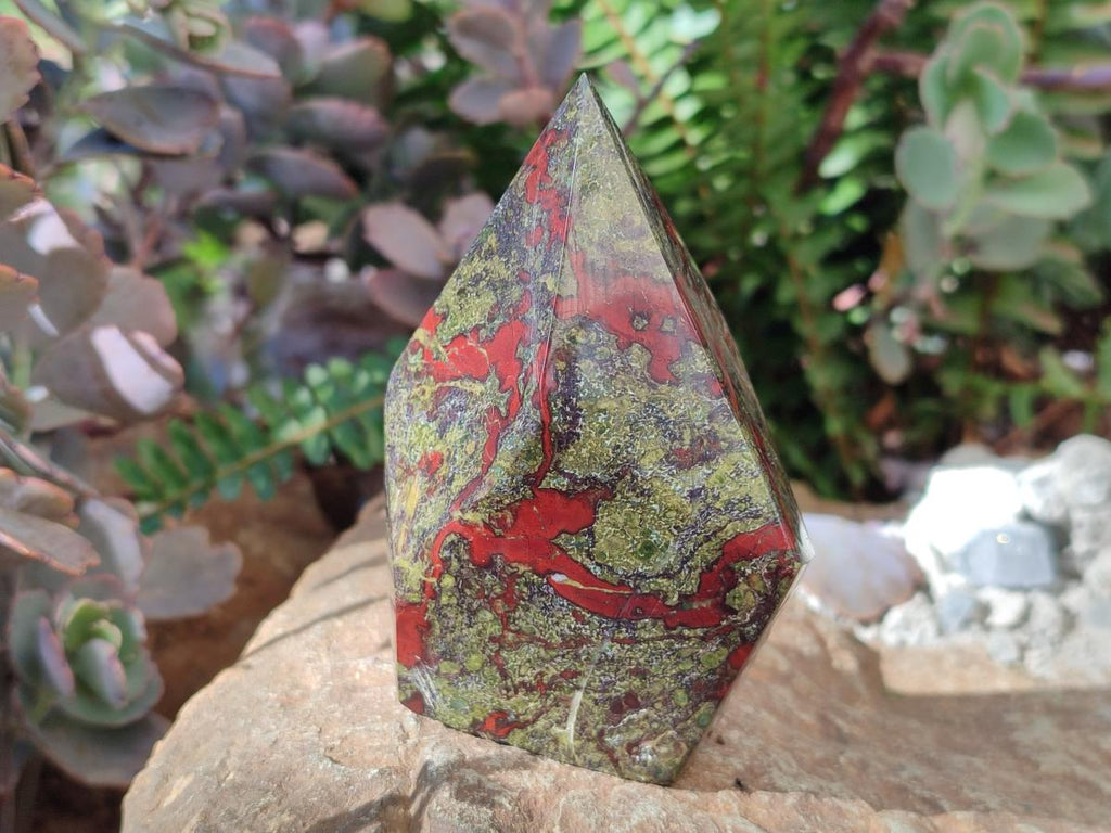 Polished Bastite Dragonsblood Stone Display Crystals x 4 From Tshipise, South Africa - Toprock Gemstones and Minerals 