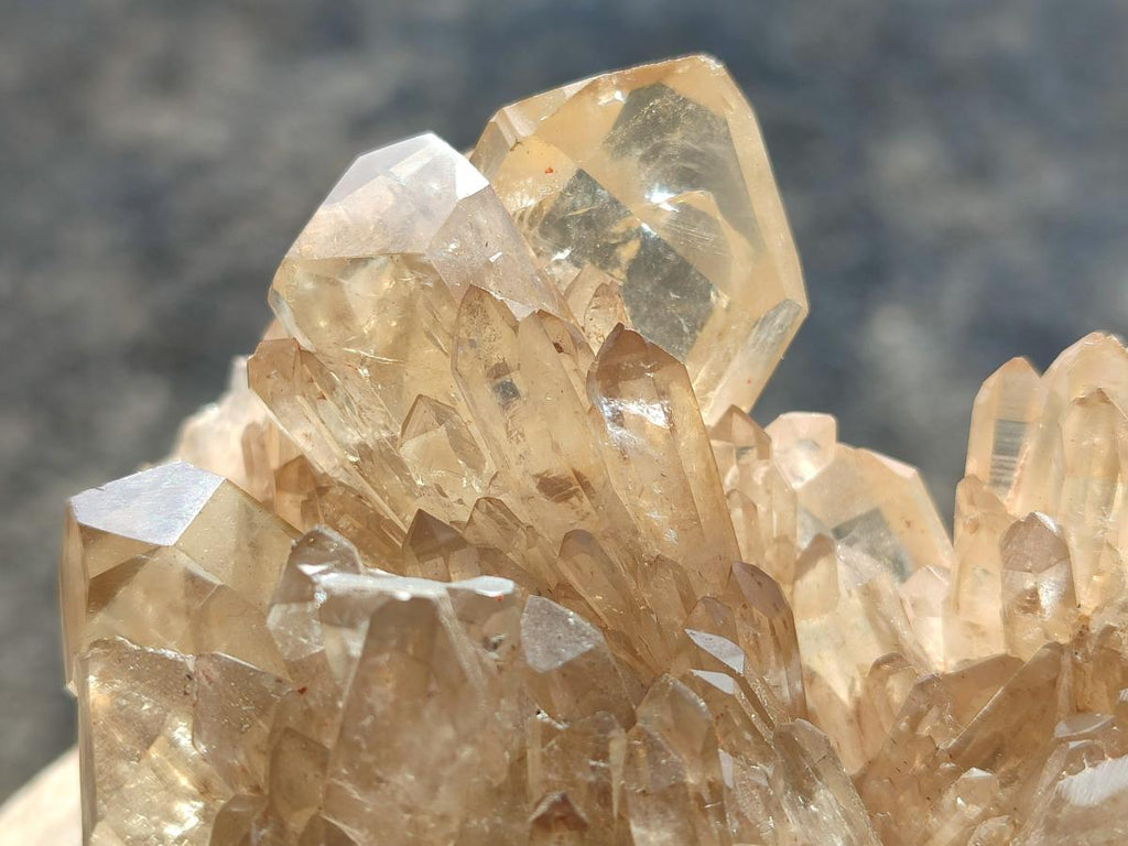 Polished and Natural Cascading Smokey Citrine Quartz Clusters x 2 From Luena, Congo - Toprock Gemstones and Minerals 