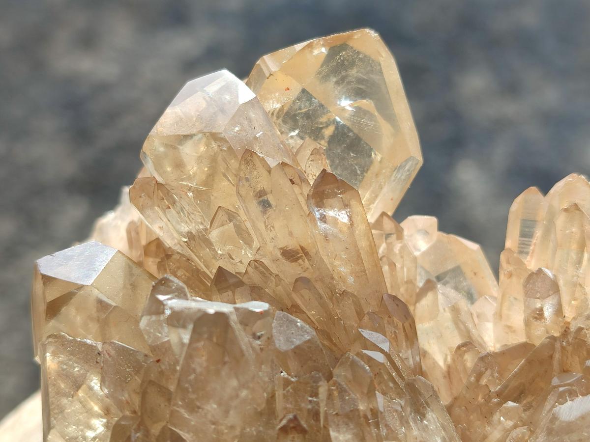 Polished and Natural Cascading Smokey Citrine Quartz Clusters x 2 From Luena, Congo - Toprock Gemstones and Minerals 