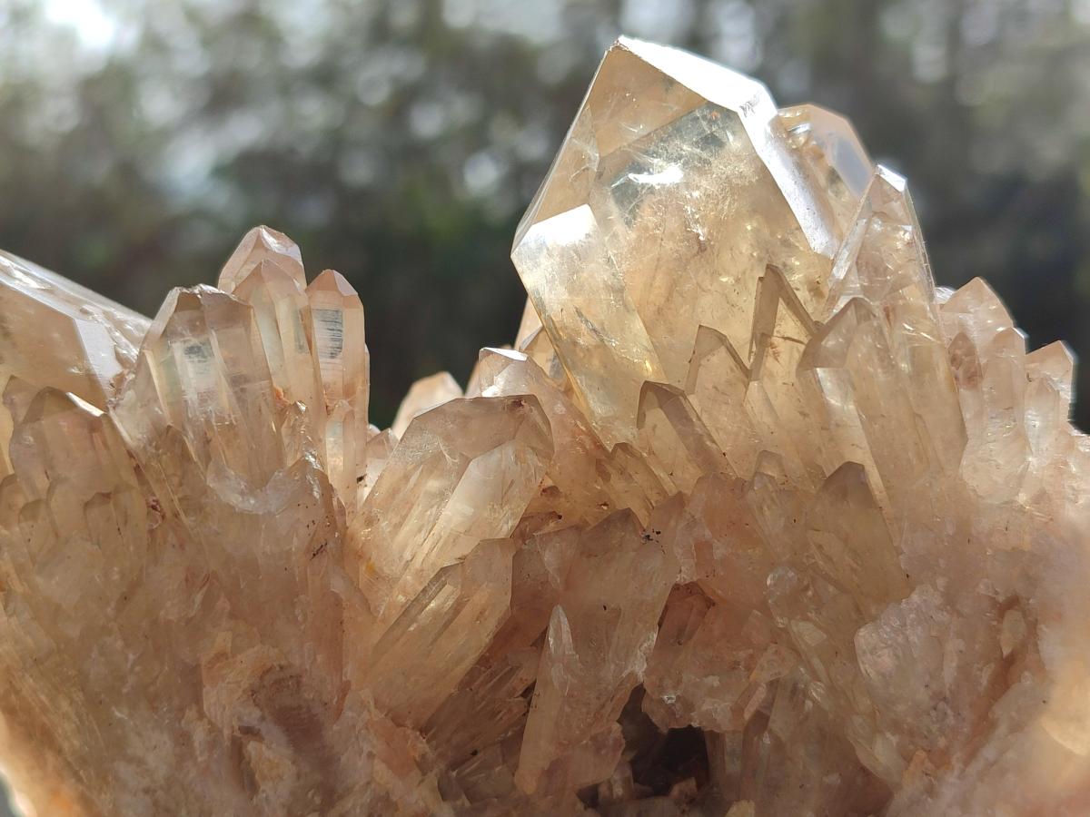 Polished and Natural Cascading Smokey Citrine Quartz Clusters x 2 From Luena, Congo - Toprock Gemstones and Minerals 