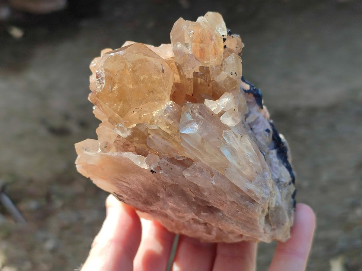 Polished and Natural Cascading Smokey Citrine Quartz Clusters x 2 From Luena, Congo - Toprock Gemstones and Minerals 