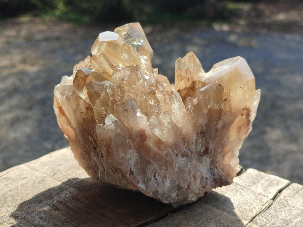 Polished and Natural Cascading Smokey Citrine Quartz Clusters x 2 From Luena, Congo - Toprock Gemstones and Minerals 