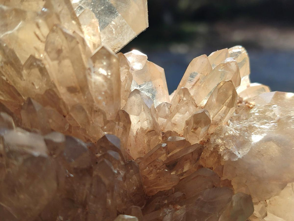 Polished and Natural Cascading Smokey Citrine Quartz Clusters x 2 From Luena, Congo - Toprock Gemstones and Minerals 