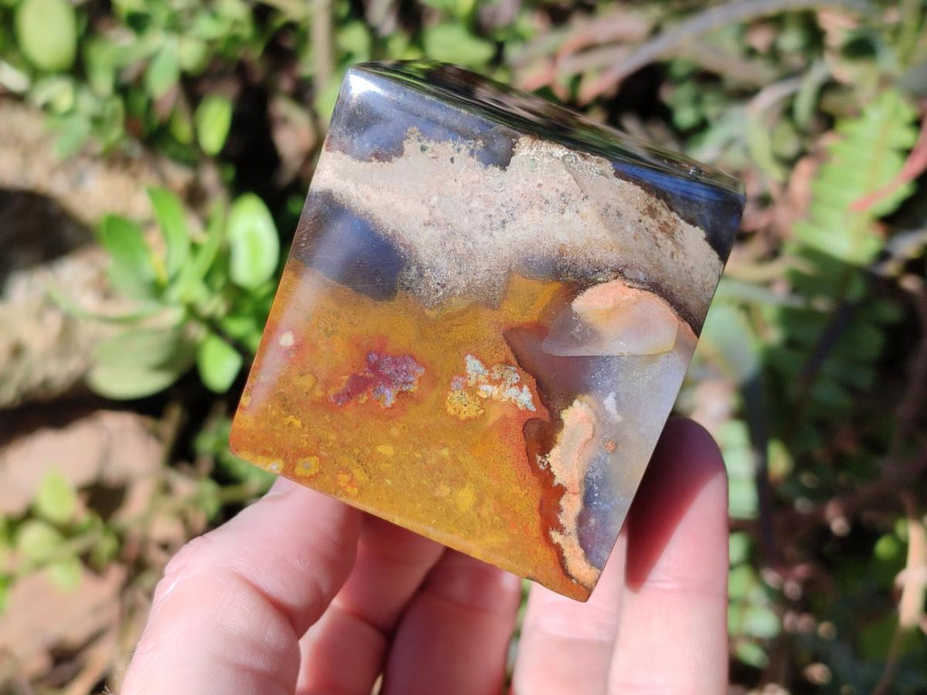 Polished Ocean Jasper Cubes x 3 From Northwest Coast, Madagascar - Toprock Gemstones and Minerals 