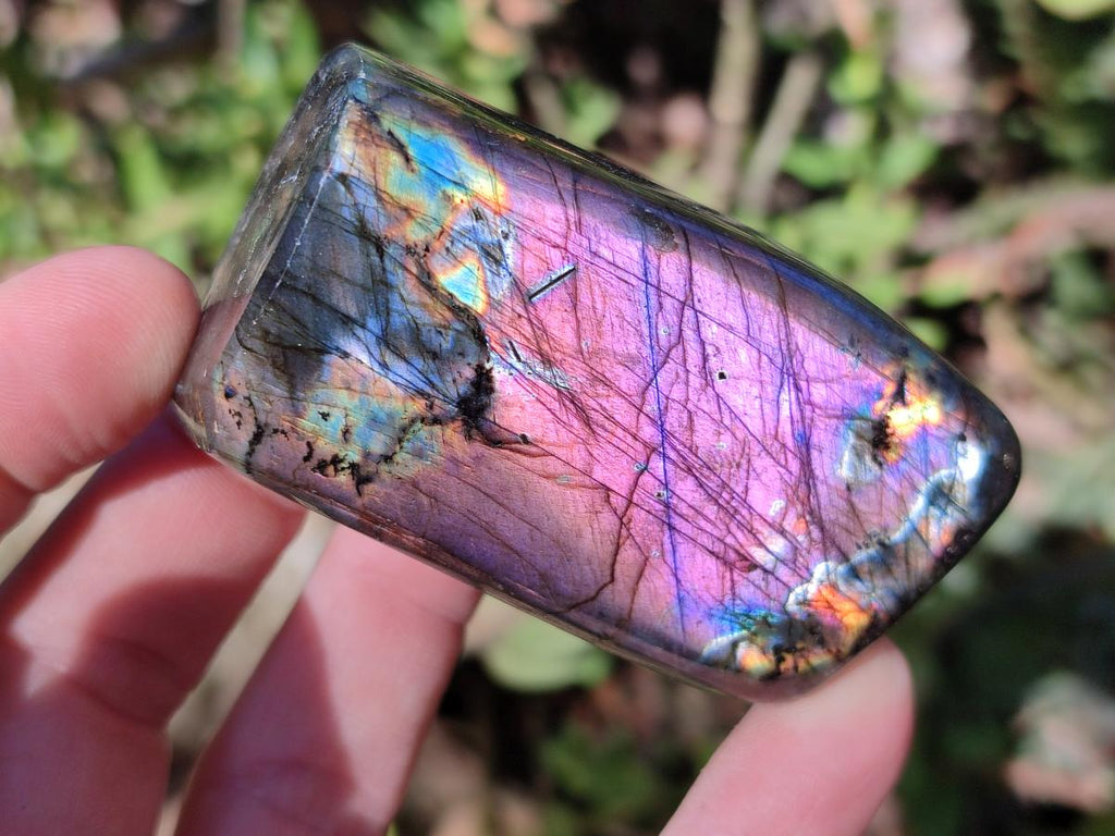 Polished Spectrolite Labradorite Standing Display Pieces x 13 From Madagascar - Toprock Gemstones and Minerals 