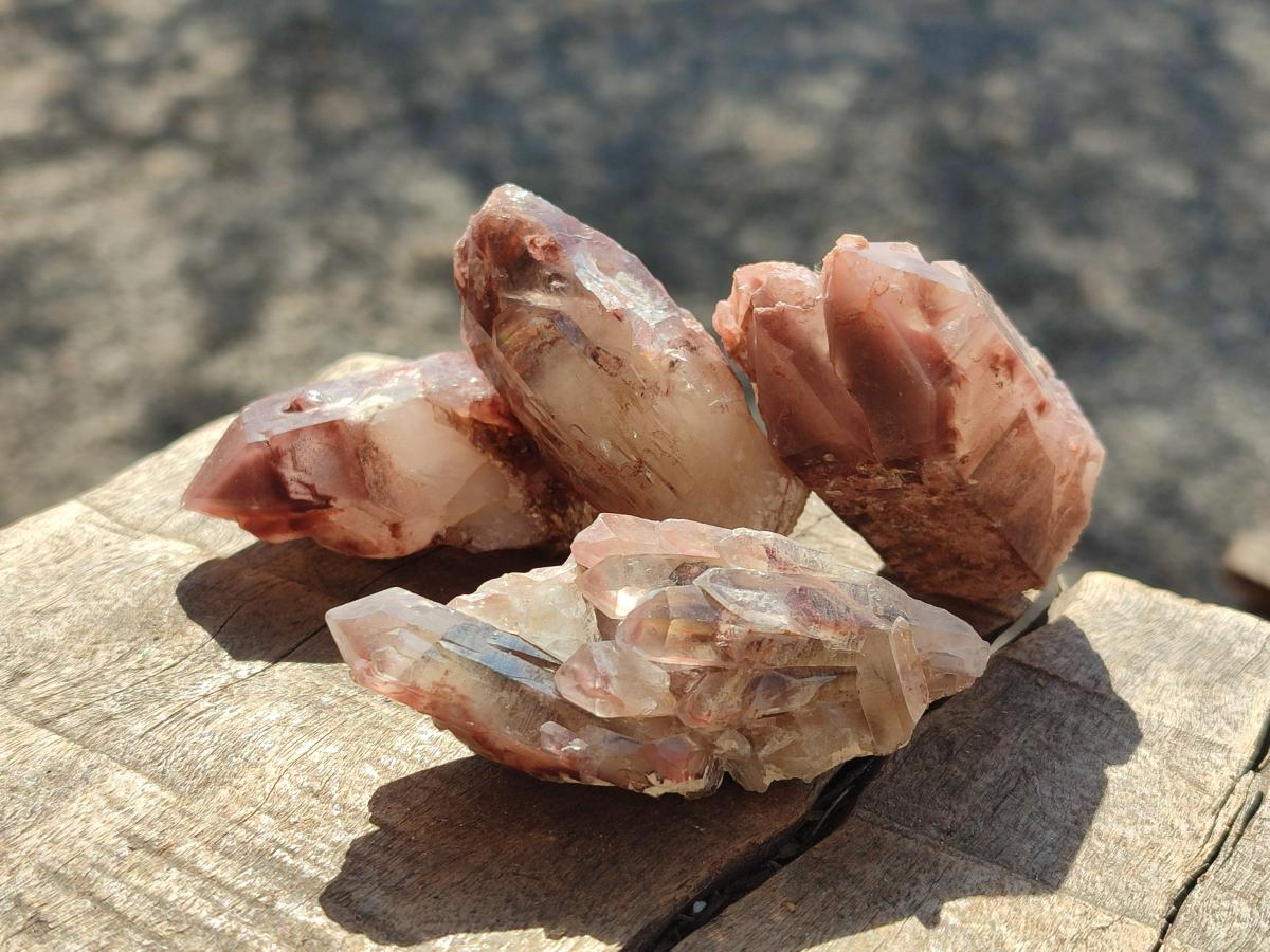 Natural Red Hematoid Quartz Crystals x 24 From Karoi, Zimbabwe - Toprock Gemstones and Minerals 