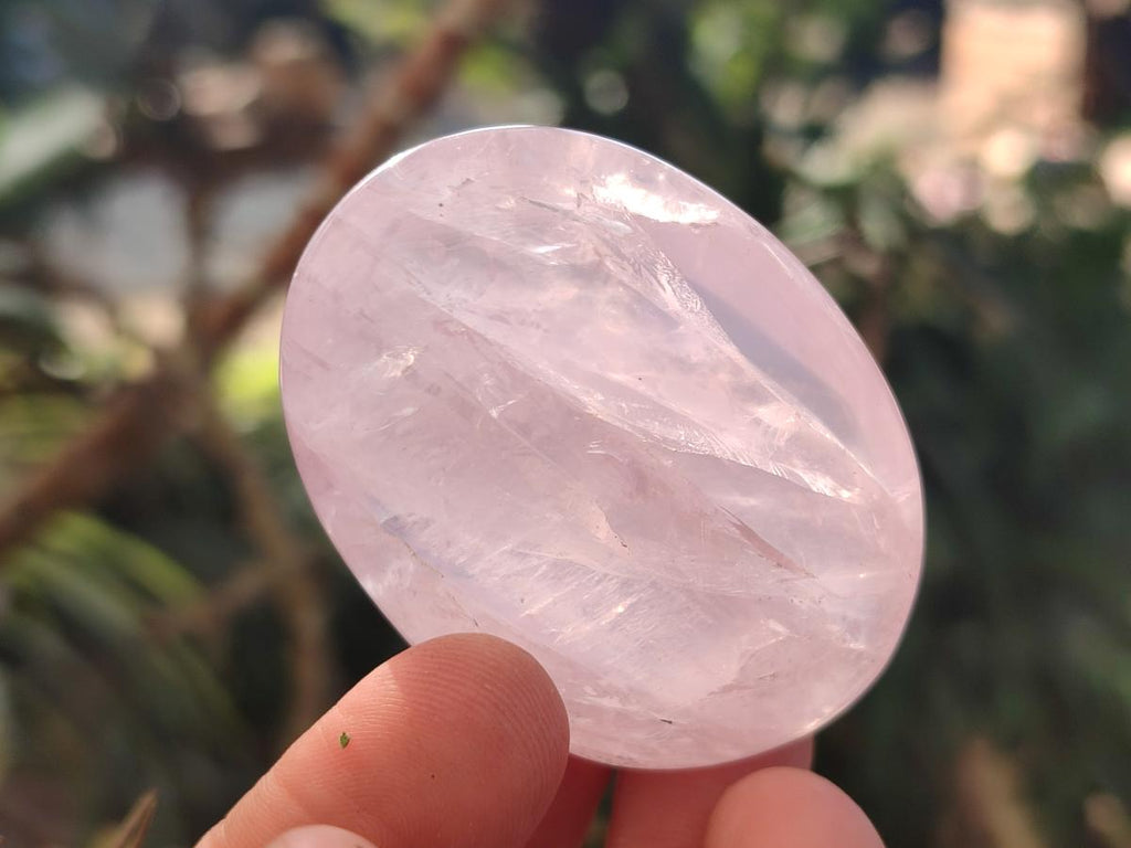 Polished Gemmy Rose Quartz Galets x 24 From Madagascar - Toprock Gemstones and Minerals 