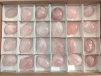 Polished Gemmy Rose Quartz Galets x 24 From Madagascar - Toprock Gemstones and Minerals 