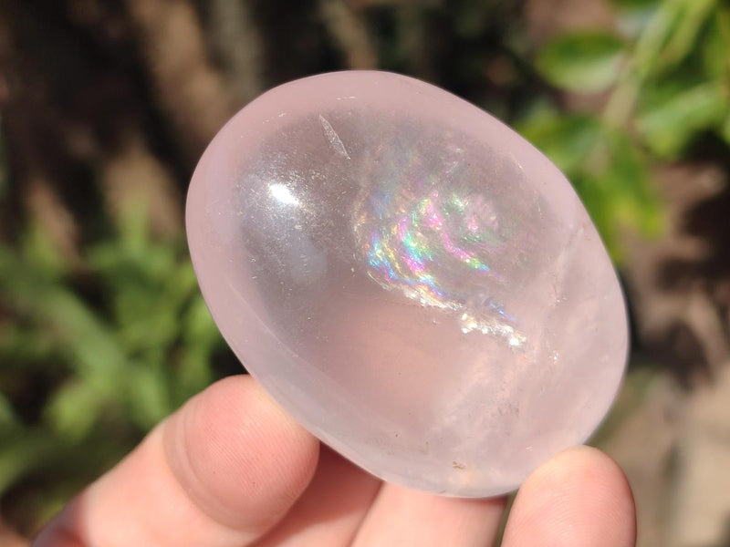 Polished Gemmy Rose Quartz Galets x 24 From Madagascar - Toprock Gemstones and Minerals 