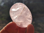 Polished Gemmy Rose Quartz Galets x 24 From Madagascar - Toprock Gemstones and Minerals 