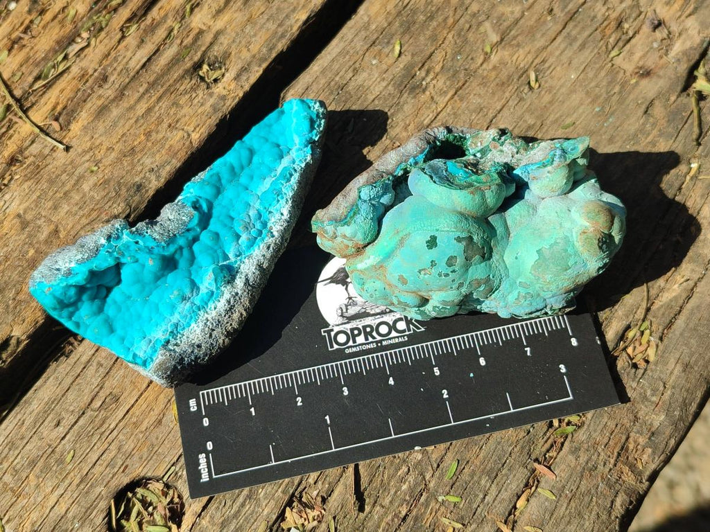 Natural Botryoidal Chrysocolla Specimens x 19 From Kulukuluku, Congo - Toprock Gemstones and Minerals 