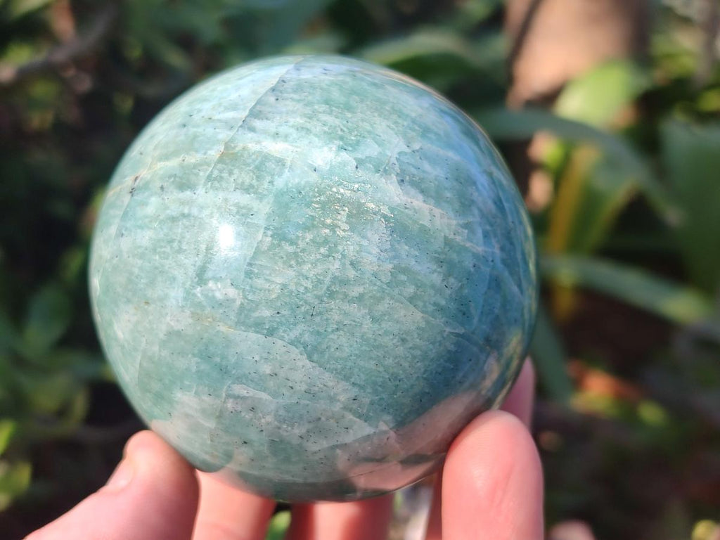Polished Amazonite Spheres x 3 From Madagascar - Toprock Gemstones and Minerals 