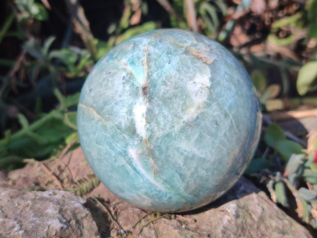 Polished Amazonite Spheres x 3 From Madagascar - Toprock Gemstones and Minerals 