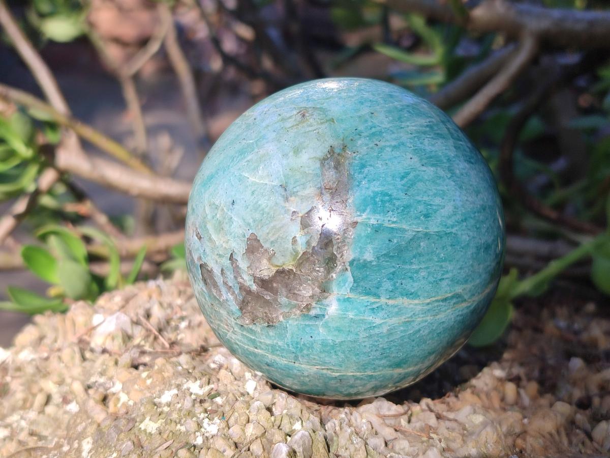 Polished Amazonite Spheres x 3 From Madagascar - Toprock Gemstones and Minerals 