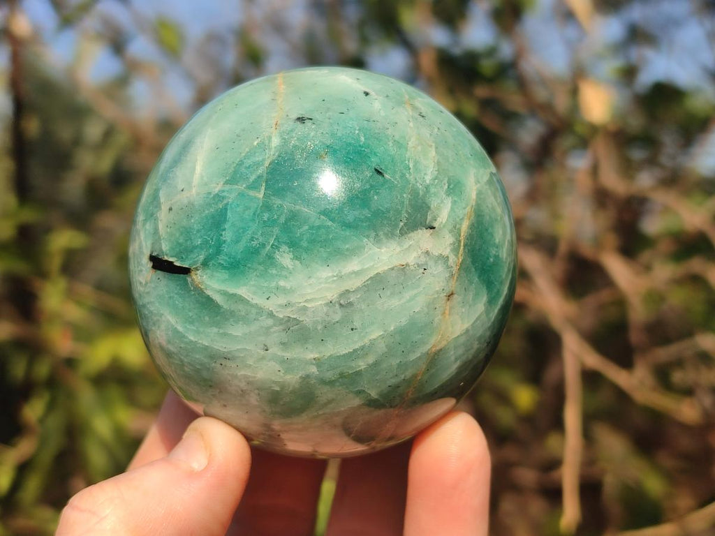Polished Amazonite Spheres x 3 From Madagascar - Toprock Gemstones and Minerals 