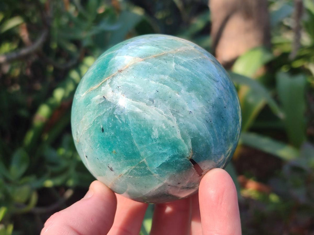 Polished Amazonite Spheres x 3 From Madagascar - Toprock Gemstones and Minerals 