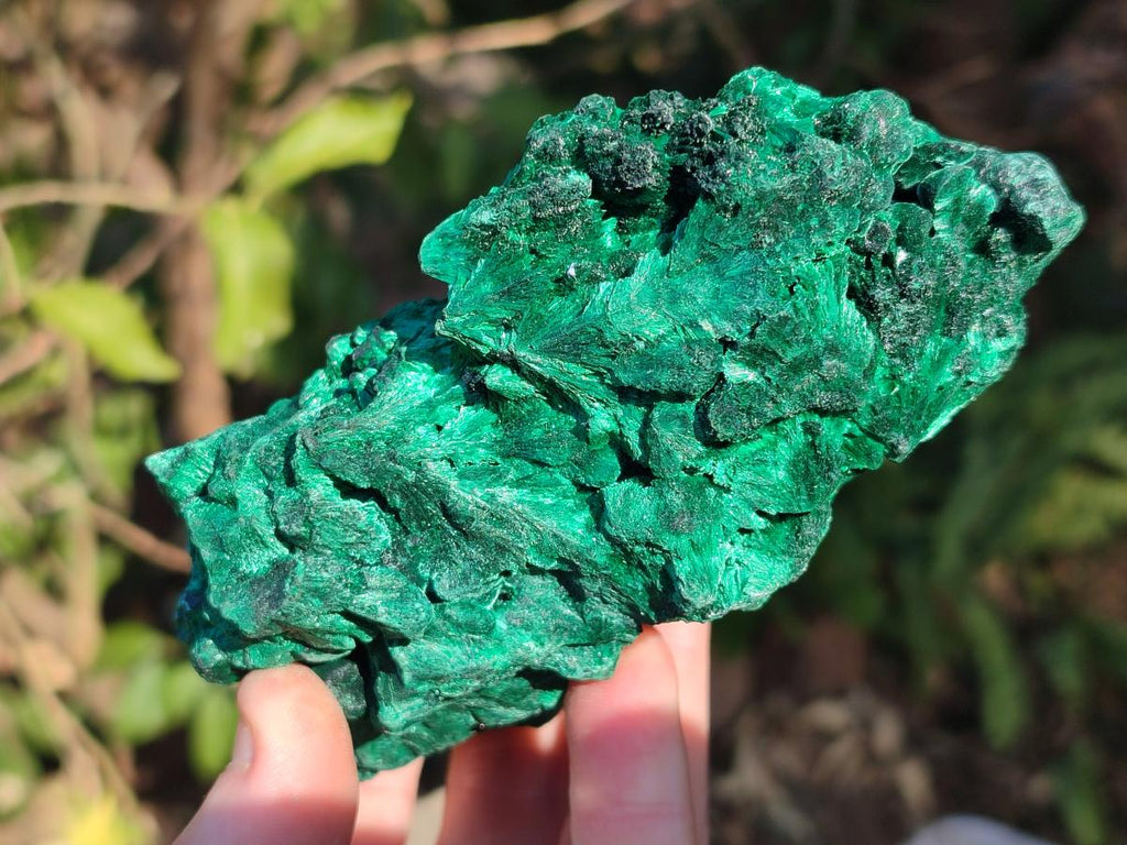 Natural Silky Malachite Specimens x 3 From Kasompe, Congo - Toprock Gemstones and Minerals 