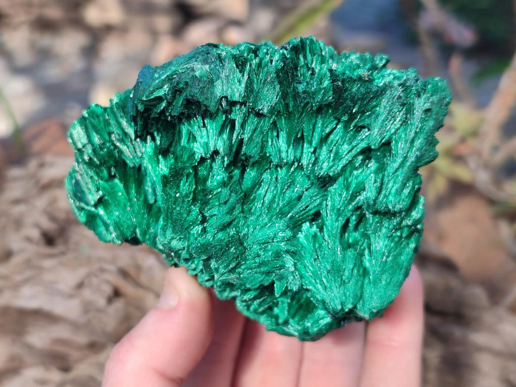 Natural Silky Malachite Specimens x 3 From Kasompe, Congo - Toprock Gemstones and Minerals 