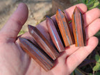 Polished Banded Tiger Iron Pendant Crystals x 20 From South Africa - Toprock Gemstones and Minerals 