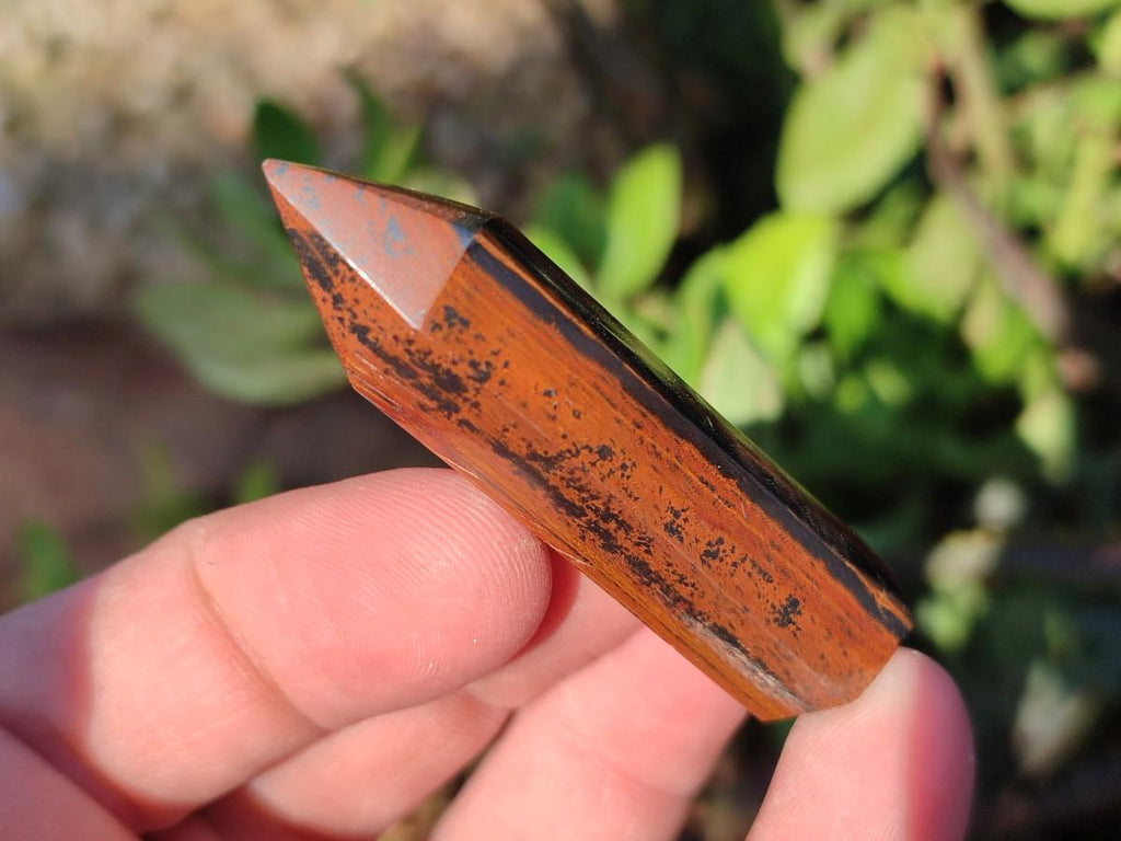 Polished Banded Tiger Iron Pendant Crystals x 20 From South Africa - Toprock Gemstones and Minerals 