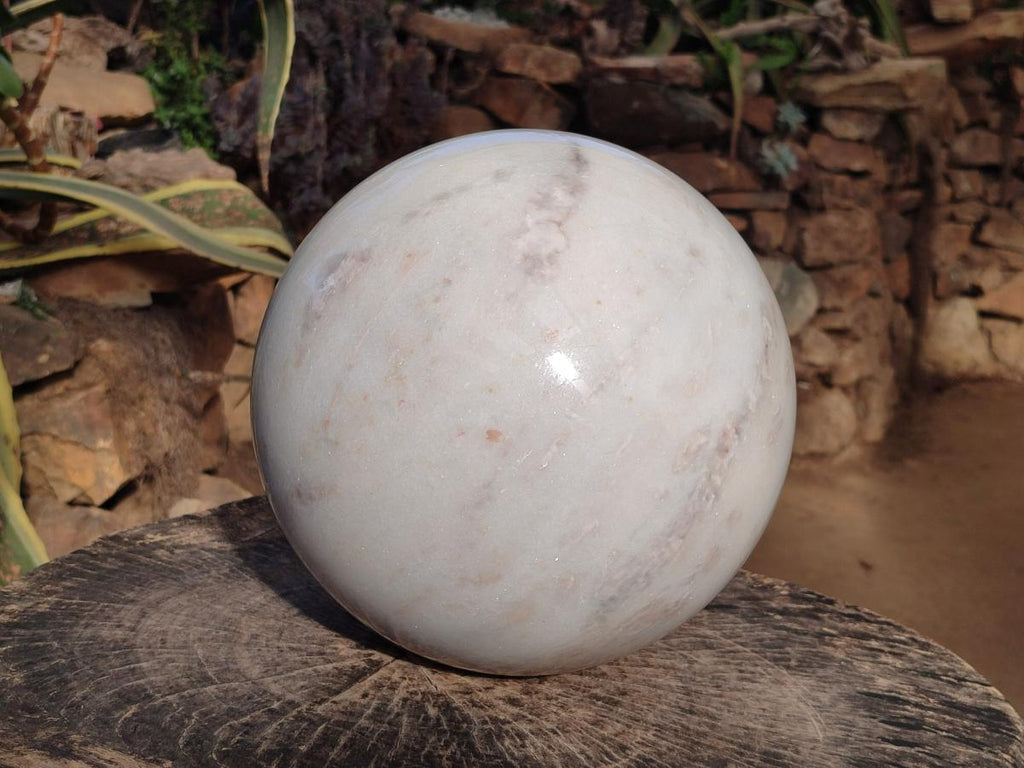Polished XL White Marble x 1 From Rustenburg, South Africa - Toprock Gemstones and Minerals 