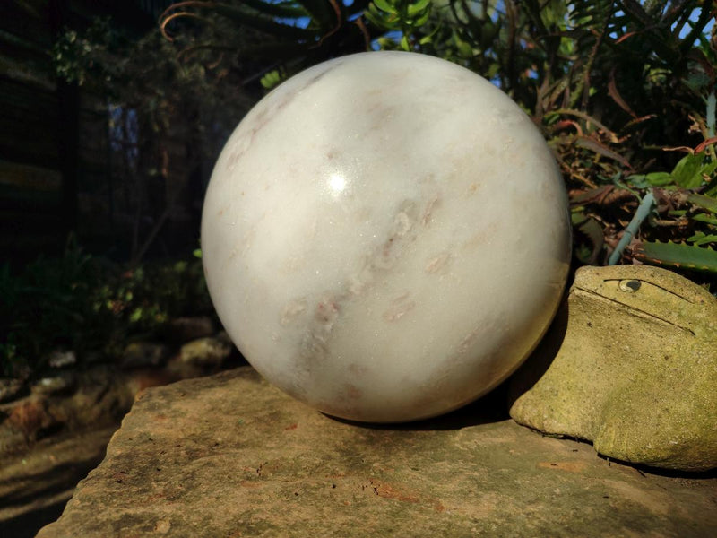 Polished XL White Marble x 1 From Rustenburg, South Africa - Toprock Gemstones and Minerals 