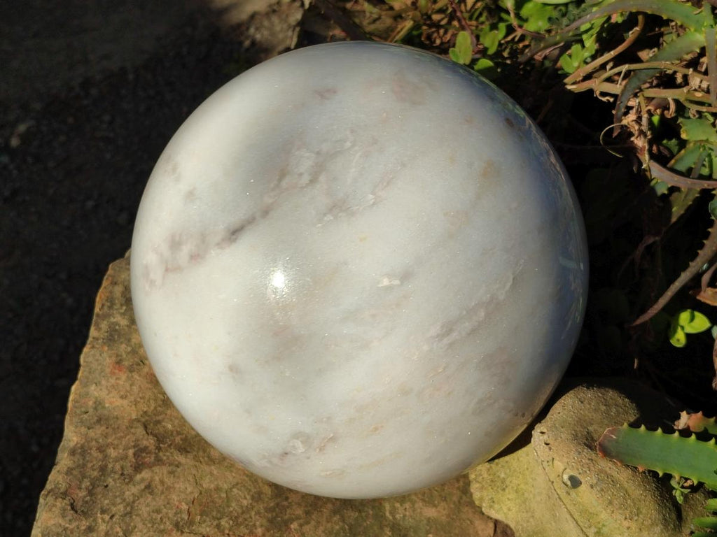 Polished XL White Marble x 1 From Rustenburg, South Africa - Toprock Gemstones and Minerals 