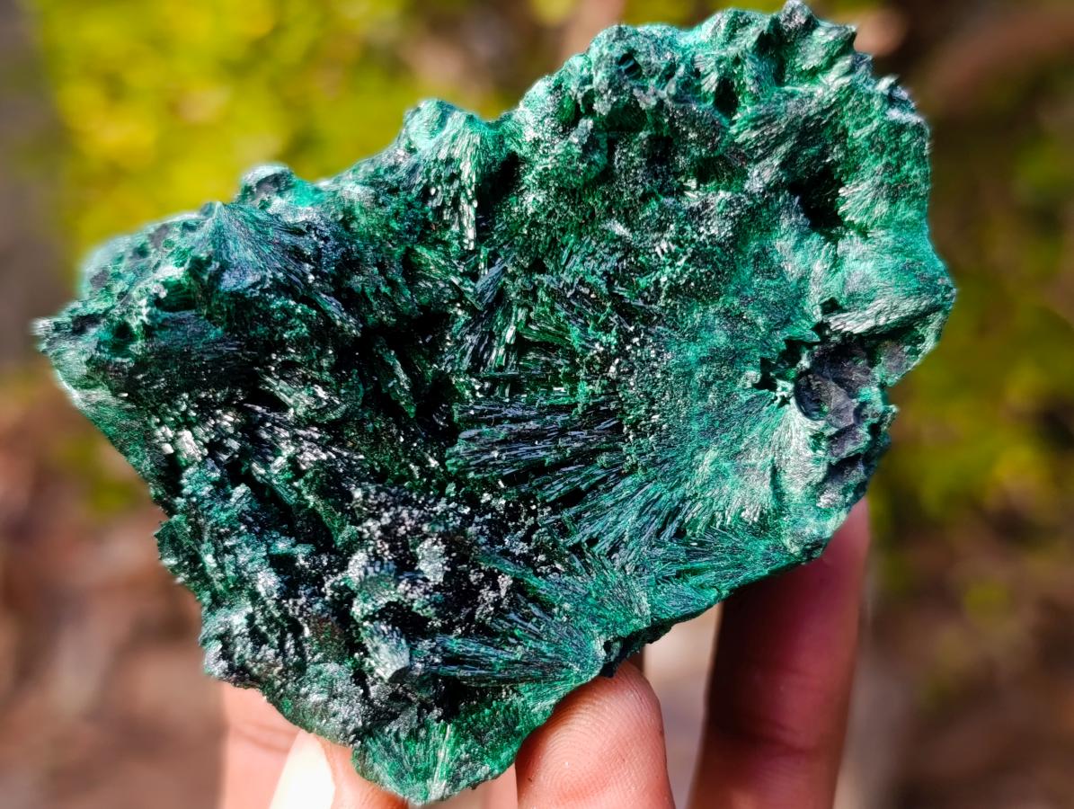 Natural Silky Malachite Specimens x 6 From Kasompe, Congo - Toprock Gemstones and Minerals 