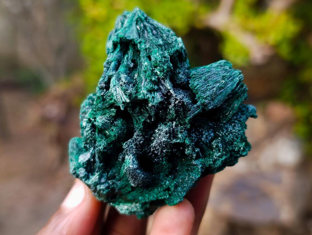 Natural Silky Malachite Specimens x 6 From Kasompe, Congo - Toprock Gemstones and Minerals 