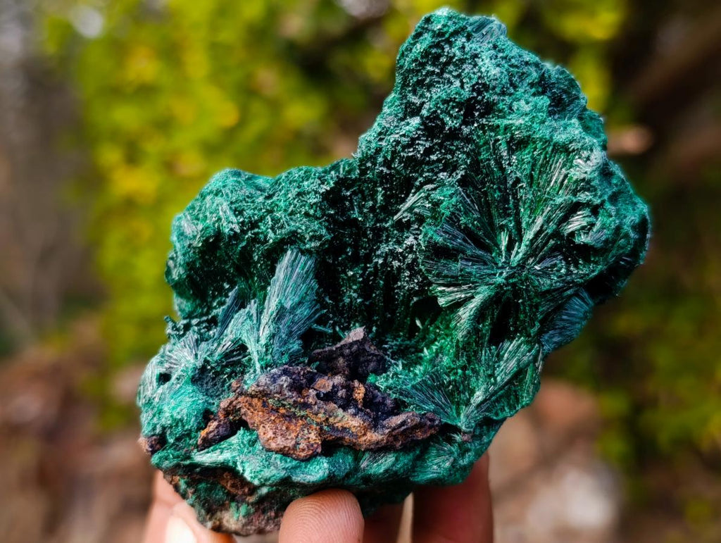 Natural Silky Malachite Specimens x 6 From Kasompe, Congo - Toprock Gemstones and Minerals 