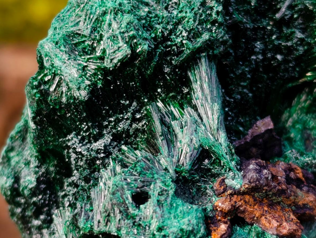 Natural Silky Malachite Specimens x 6 From Kasompe, Congo - Toprock Gemstones and Minerals 