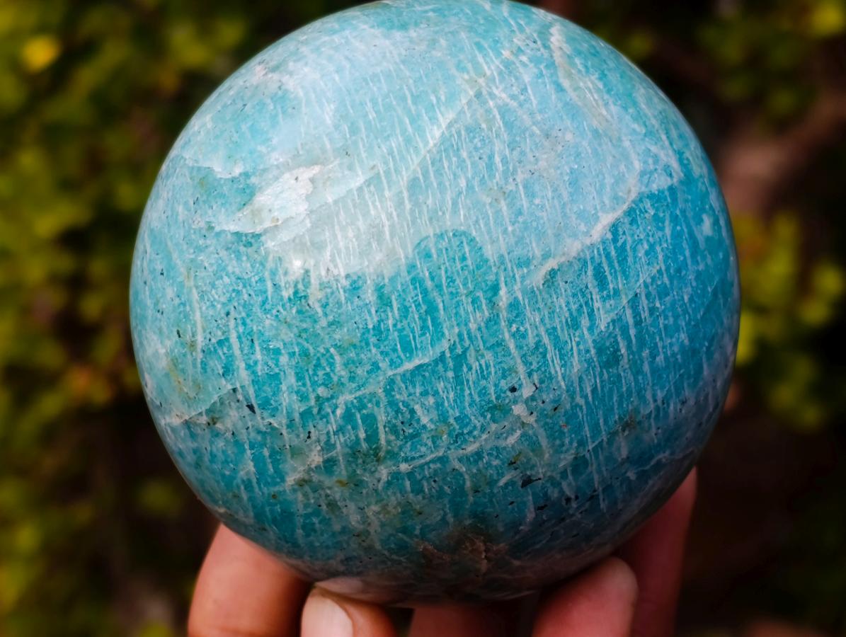 Polished Amazonite Spheres x 3 From Madagascar - Toprock Gemstones and Minerals 