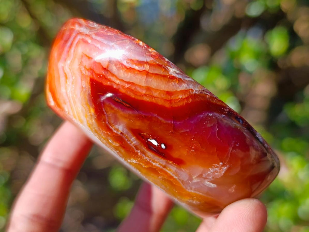 Polished Carnelian Agate Gemstone Bowls x 4 From Madagascar - Toprock Gemstones and Minerals 