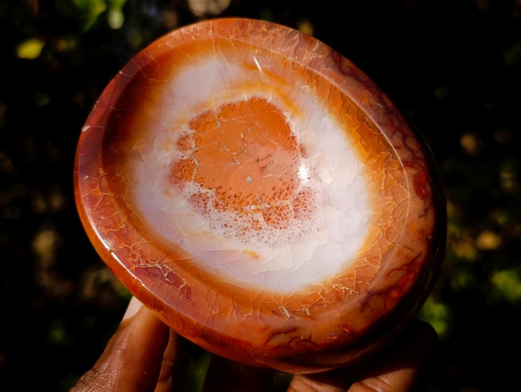 Polished Carnelian Agate Gemstone Bowls x 4 From Madagascar - Toprock Gemstones and Minerals 