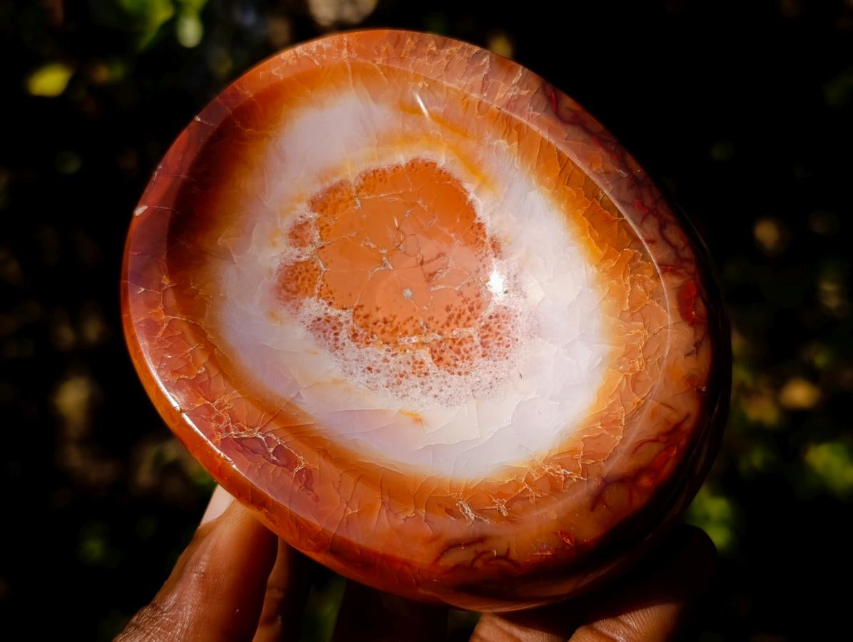 Polished Carnelian Agate Gemstone Bowls x 4 From Madagascar - Toprock Gemstones and Minerals 
