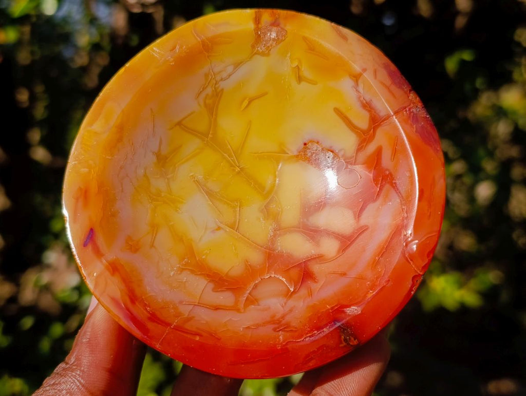 Polished Carnelian Agate Gemstone Bowls x 4 From Madagascar - Toprock Gemstones and Minerals 