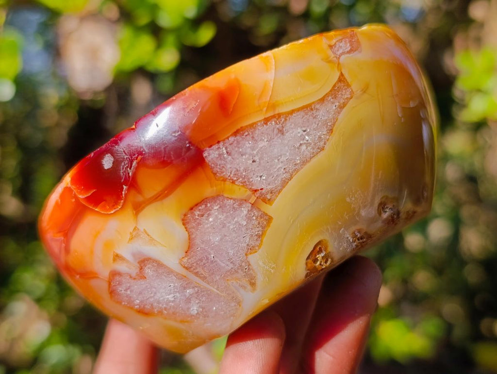 Polished Carnelian Agate Gemstone Bowls x 4 From Madagascar - Toprock Gemstones and Minerals 