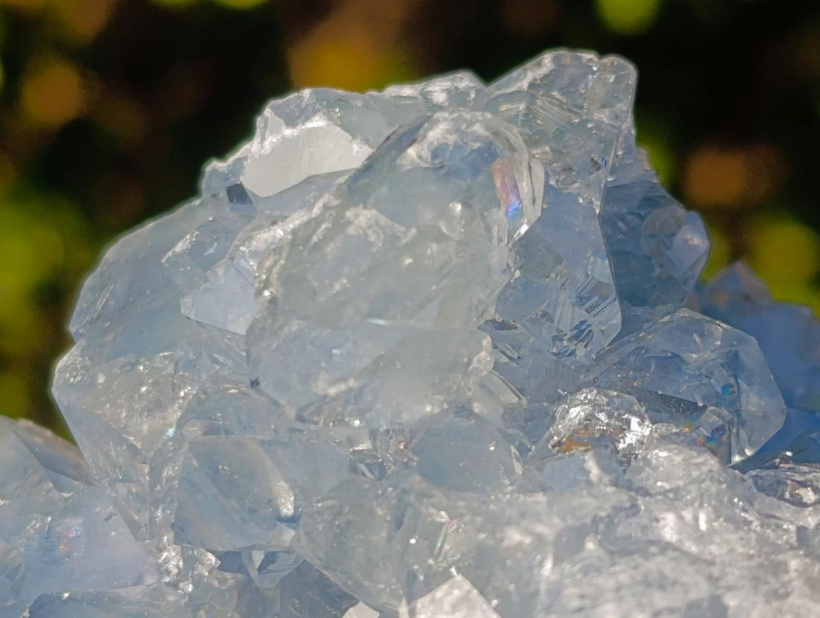 Natural Blue Celestite Geode Specimens x 3 From Sakoany, Madagascar - Toprock Gemstones and Minerals 